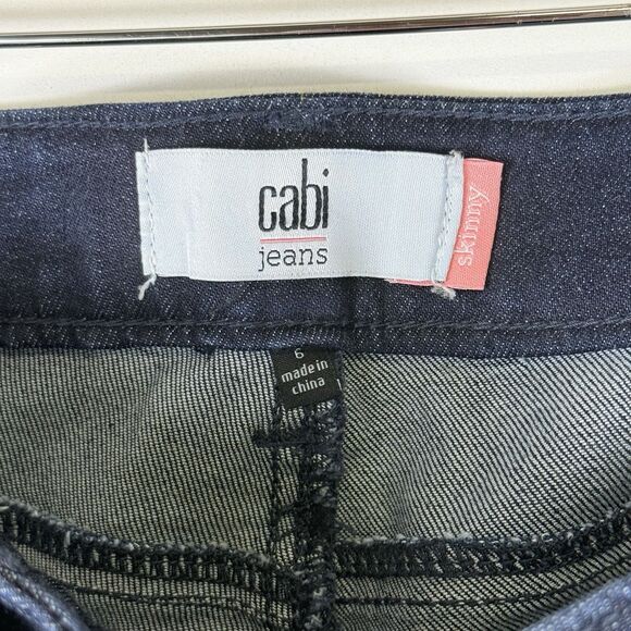 Cabi Womens Sz 6 Skinny Low Rise Soft Stretch Dark Wash Model 3040 Denim Jeans - Picture 5 of 6